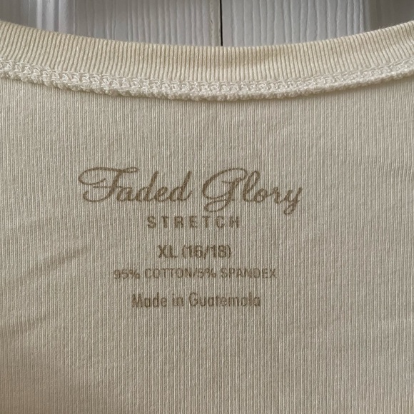 🐮Faded glory cream color shirt🐮 - Picture 2 of 5
